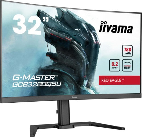 iiyama G-MASTER Immerse yourself in the game with the curved GCB3280QSU Red Eagle with 180Hz refresh rate