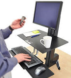 Ergotron WorkFit-S, Single LD with Worksurface+ Black Flat panel Multimedia stand