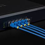 StarTech.com 50cm Blue Ultra Slim Cat6A Ethernet Cable, Snagless, FTP, Pure Bare Copper Wire, 34AWG Slim RJ45 Network Patch Cord, Individually Tested