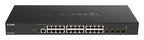D-Link 24-port 10GBASE-T + 4-port 10/25G SFP28 Smart Managed Switch
