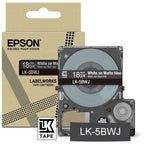 Epson C53S672083/LK-5BWJ DirectLabel-etikettes white on black matt 18mm x 8m for Epson LabelWorks LW-C 410/610