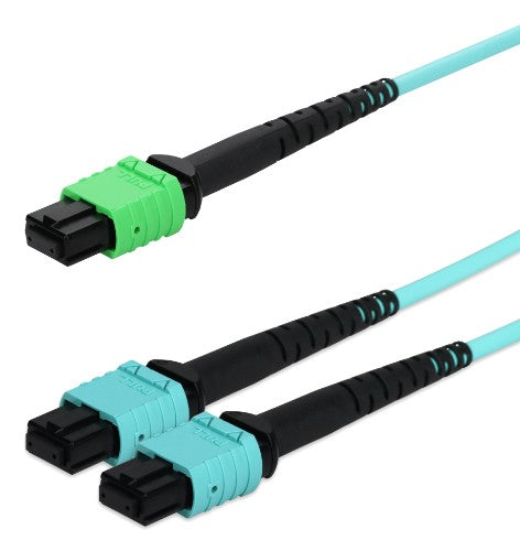 AddOn Networks ADD-16FAMPO-2MPO3M5OM4LZ InfiniBand/fibre optic cable 3 m MPO-16 2x MPO MMF Aqua colour, Black, Green