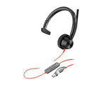 HP Poly Blackwire 3310 Microsoft Teams Certified Headset +USB-C/A Adapter TAA