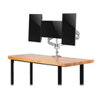 Tripp Lite DDR1730TAL Triple-Display Gas-Spring Flex-Arm Desktop Clamp and Grommet for 17” to 30” Flat-Screen Displays - USB and Audio Ports, Aluminum
