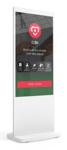 Allsee Technologies L55HD9-TW Signage Display Totem design 139.7 cm (55") LCD Wi-Fi 450 cd/m² Full HD White Touchscreen Built-in processor Android 7.1 24/7