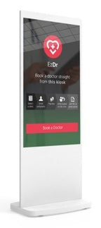 Allsee Technologies L55HD9-TW Signage Display Totem design 139.7 cm (55") LCD Wi-Fi 450 cd/m² Full HD White Touchscreen Built-in processor Android 7.1 24/7