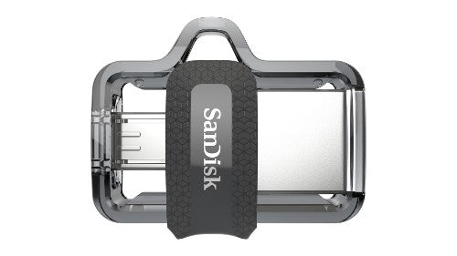 SanDisk Ultra Dual m3.0 USB flash drive 256 GB USB Type-A / Micro-USB 3.2 Gen 1 (3.1 Gen 1) Black, Silver, Transparent
