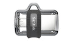 SanDisk Ultra Dual m3.0 USB flash drive 64 GB USB Type-A / Micro-USB 3.2 Gen 1 (3.1 Gen 1) Black, Silver, Transparent