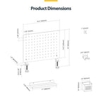 StarTech.com Clamp-On Pegboard with Accessories, 16.5 x 12.5in (42 x 32cm), Steel Pegboard, Desktop Storage Organizer, Desk Mount Peg Board, Black