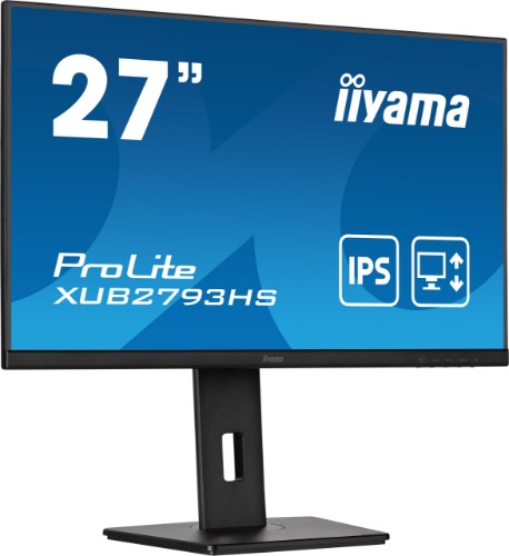 iiyama ProLite 27” Full HD IPS monitor with edge-to-edge design, perfect for multi-monitor setups with height adjustable stand
