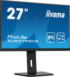 iiyama ProLite 27” Full HD IPS monitor with edge-to-edge design, perfect for multi-monitor setups with height adjustable stand