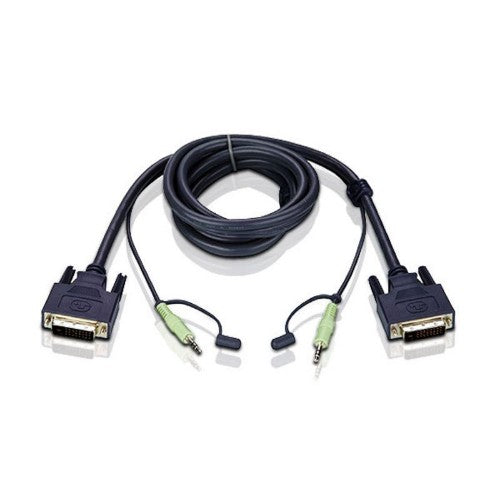 ATEN 6ft DVI-D KVM cable Black 1.8 m