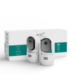 Arlo Essential 3 2K Pan-Tilt-Zoom Indoor Security Camera, 2-cam