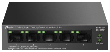 TP-Link LiteWave 5-Port Gigabit Desktop Switch with 4-Port PoE+