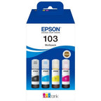 Epson C13T00S64A/103 Ink bottle multi pack Bk,C,M,Y, 4x4.5K pages 70ml Pack=4 for Epson L 1110