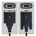 StarTech.com 6.6ft (2m) USB-C to Null Modem Serial Adapter Cable, COM Retention, FTDI, Type-C to Female DB9 RS232, Status LEDs, Interchangeable DB9 Screws and Nuts