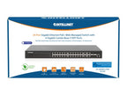 Intellinet 24-Port Gigabit Ethernet PoE+ Web-Managed Switch with 4 Gigabit Combo Base-T/SFP Ports, IEEE 802.3at/af Power over Ethernet (PoE+/PoE) Compliant, 370 W, Endspan, 19" Rackmount (with UK power cord)