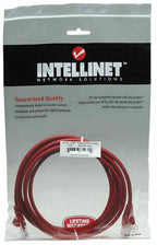 Intellinet Network Patch Cable, Cat5e, 5m, Red, CCA, U/UTP, PVC, RJ45, Gold Plated Contacts, Snagless, Booted, Lifetime Warranty