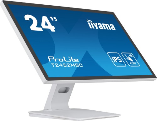 iiyama ProLite 23.8” PCAP 10pt touchscreen monitor featuring IPS panel technology, Edge-to-Edge glass design and anti fingerprint coating