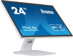 iiyama ProLite 23.8” PCAP 10pt touchscreen monitor featuring IPS panel technology, Edge-to-Edge glass design and anti fingerprint coating