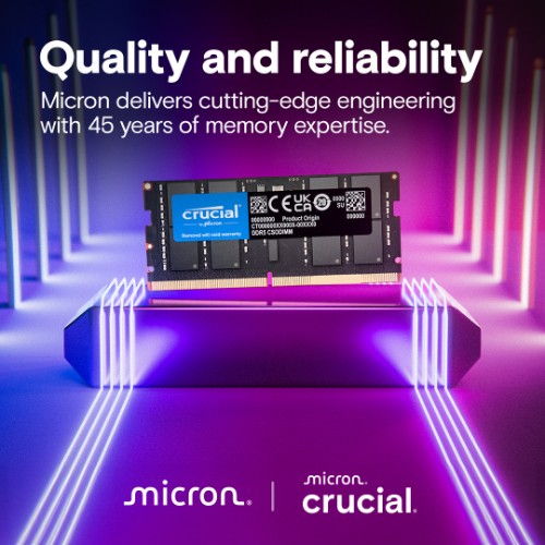 Crucial CT2K24G64C52CS5 memory module 48 GB 2 x 24 GB DDR5 6400 MT/s 262-pin SO-DIMM