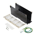 Tripp Lite N063-008-ENC 8-Port Metal DIN-Rail Mounting Keystone Patch Panel with Grounding, Black/Silver, TAA
