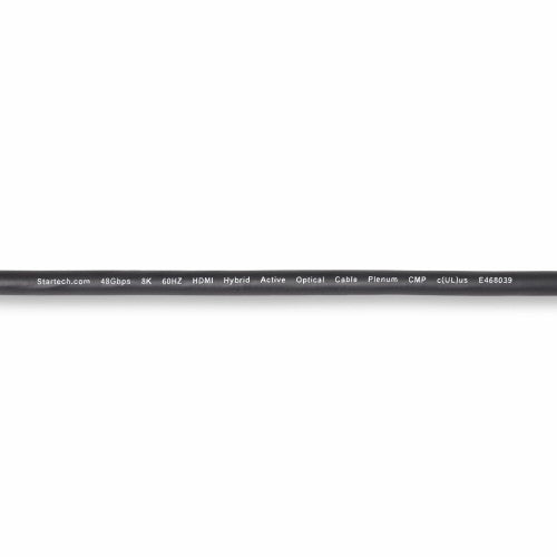 StarTech.com 50ft (15.2m) HDMI 2.1 Hybrid Active Optical Cable (AOC), CMP Plenum, 8K 60Hz, 48Gbps, Certified Ultra High Speed HDMI 2.1/2.0 Cable