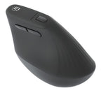 Manhattan Ergonomic Vertical Wireless Mouse (Right Handed), Black, Adjustable 800/1200/1600dpi, 2.4Ghz (effective range up to 10m), Six Button with Scroll Wheel, Nano USB-A receiver, AA battery (included), Three Year Warranty