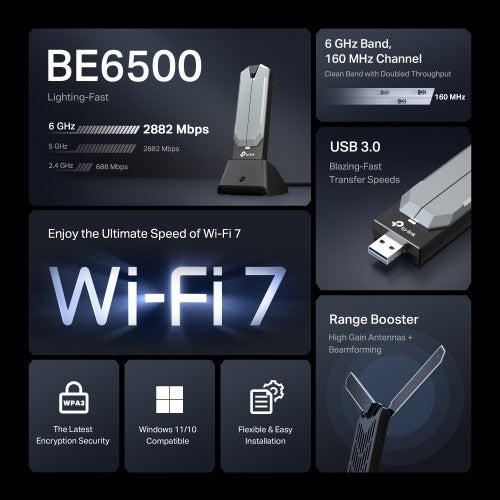 TP-Link BE6500 WLAN 2882 Mbit/s