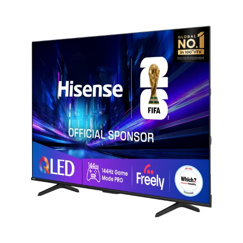 Hisense 43" E78QTUK PRO 144Hz QLED Smart AI TV with Freely