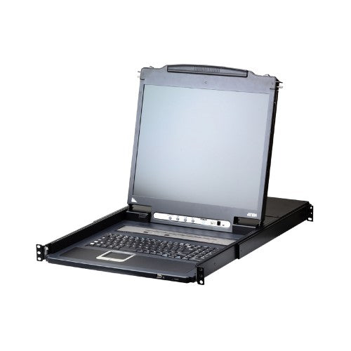 ATEN 16-Port 19" LCD KVM Switch Over IP (USB - PS/2 VGA) with USB Peripheral port