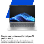 HP ProBook 4 G1q Next Gen AI PC Copilot+ PC Snapdragon X1-26-100 Laptop 35.6 cm (14") WUXGA 32 GB LPDDR5x-SDRAM 512 GB SSD Wi-Fi 7 (802.11be) Windows 11 Pro Silver