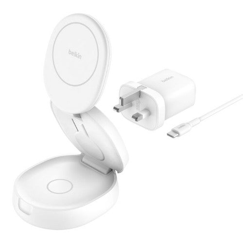 Belkin WIZ034MYWH mobile device charger Watch, Smartphone, Headset White USB Wireless charging Fast charging Indoor