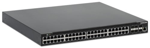 Intellinet 54-Port L3 Fully Managed PoE+ Switch with 48 Gigabit Ethernet Ports and 6 SFP+ Uplinks (with UK power cord)