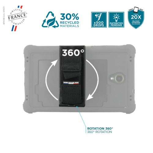 Mobilis 067014 PROTECH - Case + 360° rotating handstrap + kickstand for Galaxy Tab Active5 8''