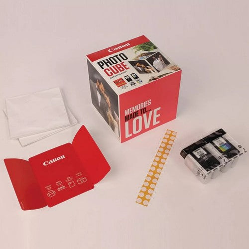 Canon 3713C011/PG-560+CL-561 Printhead cartridge multi pack black + color Cube white pink +PP201 40 sheet 13x13cm 7,5ml + 8,3ml Pack=2 for Canon Pixma TS 5350