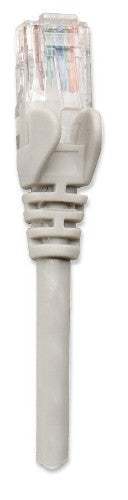 Intellinet Network Patch Cable, Cat5e, 1.5m, Grey, CCA, U/UTP, PVC, RJ45, Gold Plated Contacts, Snagless, Booted, Lifetime Warranty