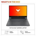 HP Victus Gaming 15-fb3002na AMD Ryzen™ 5 8645HS Laptop 39.6 cm (15.6") Full HD 16 GB DDR5-SDRAM 512 GB SSD NVIDIA GeForce RTX 4050 Wi-Fi 6 (802.11ax) Windows 11 Home AI PC Black