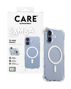 PanzerGlass CARE by ® Fashionable Case Samba Transparent w. White MagSafe iPhone 17