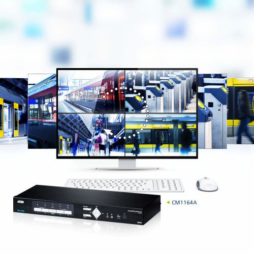 ATEN CM1164A KVM switch Rack mounting Black