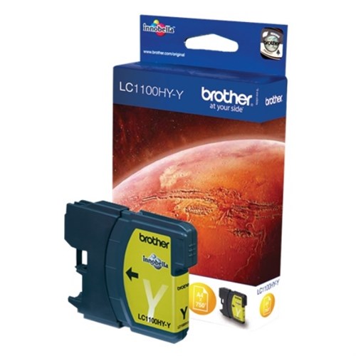 Brother LC-1100HYYBP Ink cartridge yellow high-capacity Blister, 750 pages 10.1ml for Brother MFC 6490 C