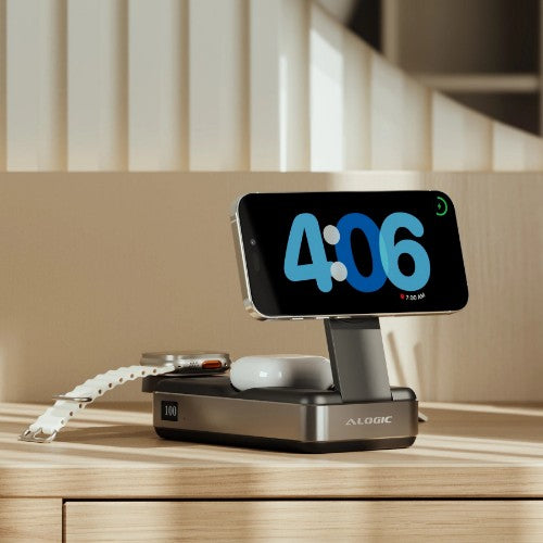 ALOGIC Roam 21,000mAh 6-in-1 Power Bank with Qi2 Fast Wireless and 100W USB-C Laptop Charging