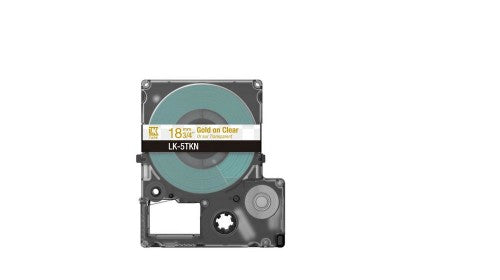Epson C53S672097/LK-5TKN DirectLabel-etikettes gold on Transparent 18mm x 8m for Epson LabelWorks LW-C 410/610