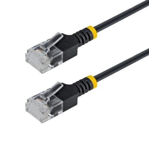 StarTech.com 4m Black Ultra Slim Cat6A Ethernet Cable, UTP, Pure Bare Copper Wire, 34AWG Slim RJ45 Network Patch Cord, Individually Tested