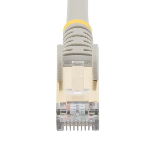 StarTech.com 3m CAT6a Ethernet Cable - 10 Gigabit Shielded Snagless RJ45 100W PoE Patch Cord - 10GbE STP Network Cable w/Strain Relief - Grey Individually Tested/Wiring is UL Certified/TIA