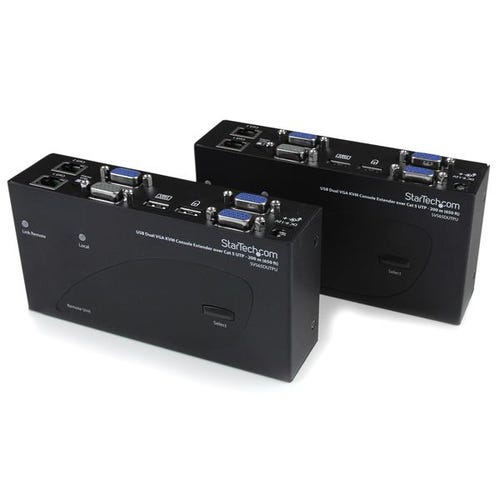 StarTech.com USB Dual VGA over Cat5 KVM Console Extender - 650 ft / 200m - TAA
