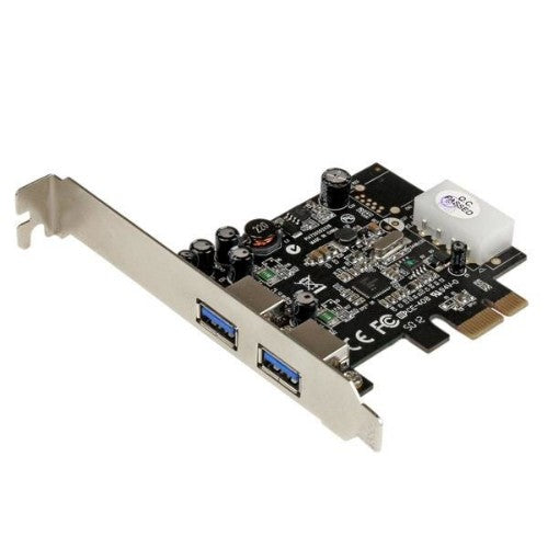 StarTech.com 2 Port PCI Express PCIe SuperSpeed (5Gbps) USB 3.0 Card Adapter with UASP - LP4 Power
