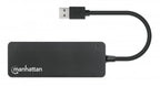 Manhattan USB-A Dock/Hub, Ports (x7): USB-A (x7), 5 Gbps (USB 3.2 Gen1 aka USB 3.0), External Power Supply Not Needed, Cable 15cm, SuperSpeed USB, Black, Three Year Warranty