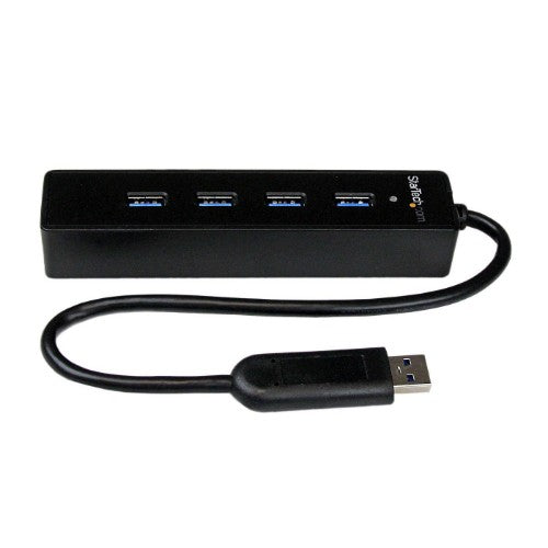 StarTech.com 4 Port Portable SuperSpeed USB 3.0 Hub with Built-in Cable - 5Gbps