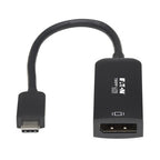 Tripp Lite U444-06N-DP8B USB-C to DisplayPort Active Adapter Cable with Equalizer (M/F), UHD 8K, HDR, DP 1.4, Black, 6 in. (15.2 cm)
